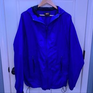 REI Mens Large Blue Windbreaker